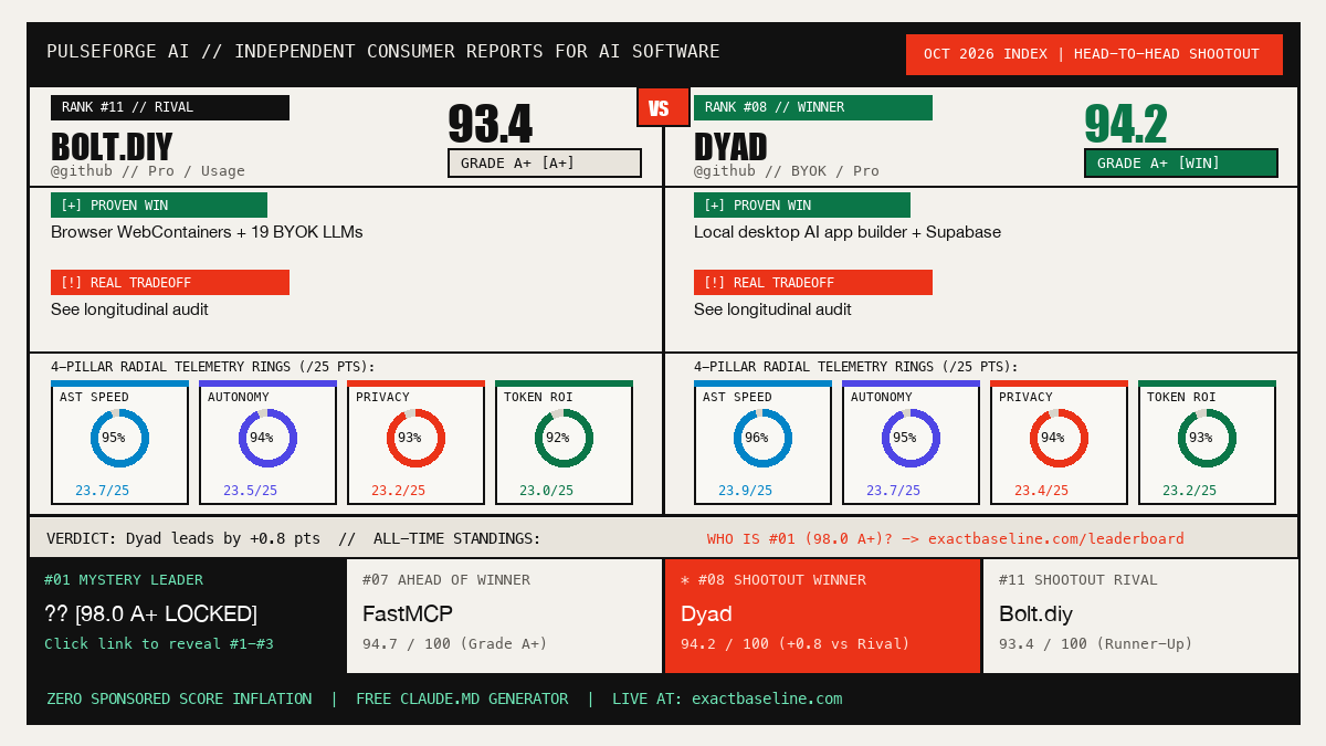 Boltdiy vs Dyad Empirical Scorecard