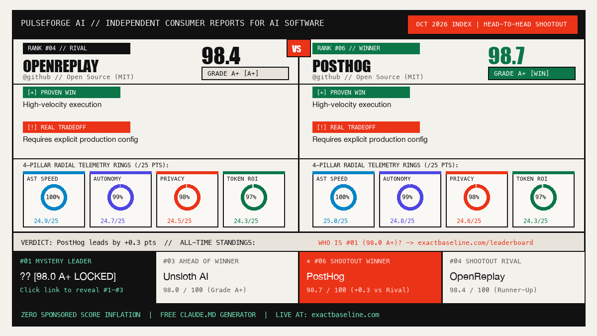 OpenReplay vs PostHog Empirical Scorecard