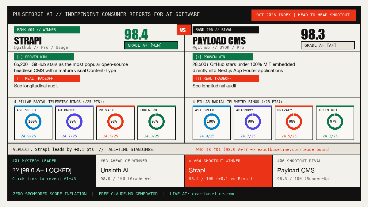 Strapi vs Payload CMS Empirical Scorecard